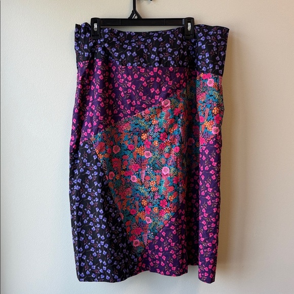 J. Crew Floral Skirt with Purple and Pink Accents - Picture 6 of 8